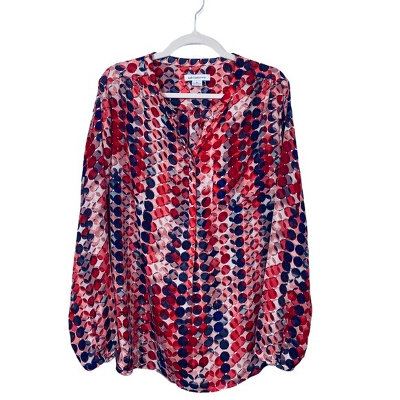 Liz Claiborne sheer poly blouse XL - Picture 3 of 3